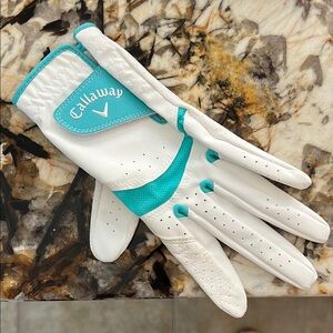 Women’s Callaway White and Teal Golf Glove